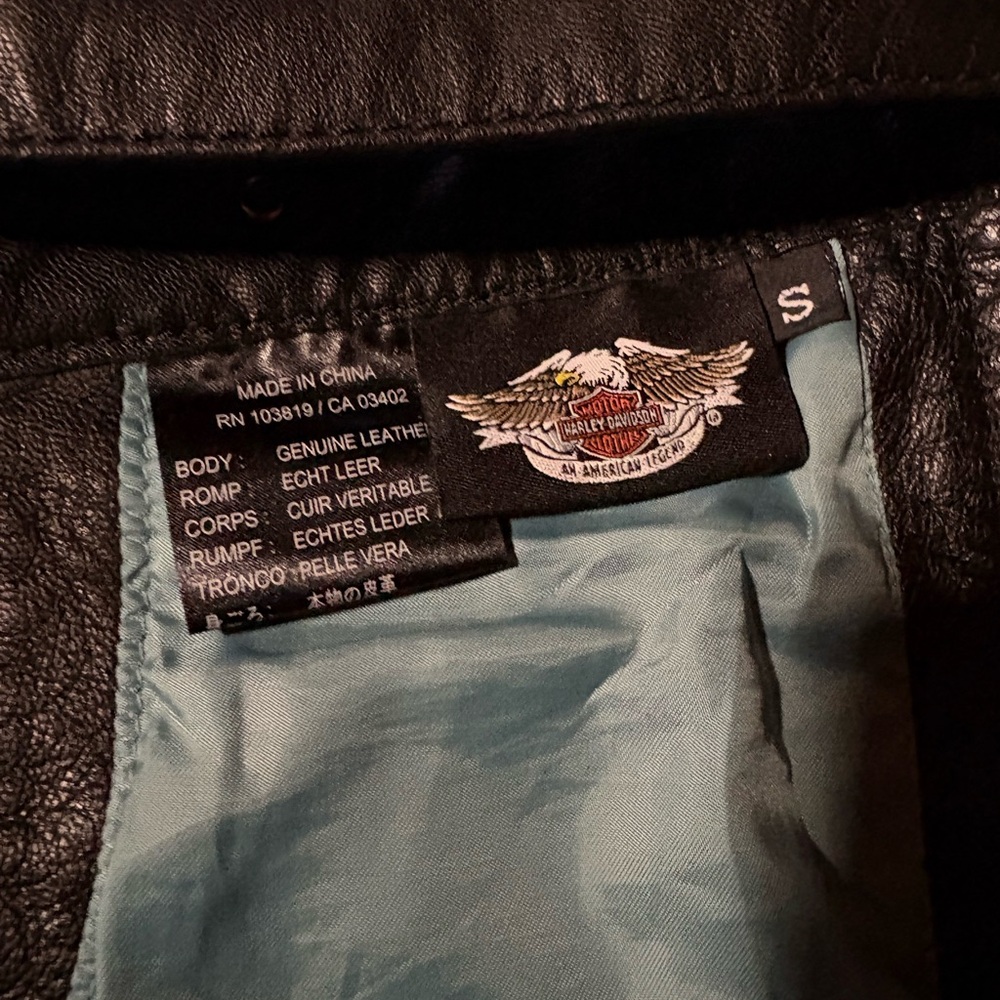 Vintage Harley-Davidson Black Leather Women Chaos Small - Picture 12 of 12